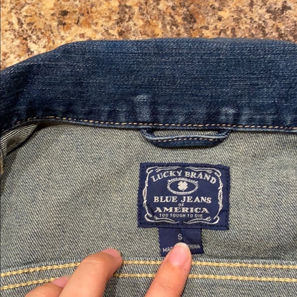 Lucky Brand Hand Painted Jean Jacket! - Picture 3 of 8